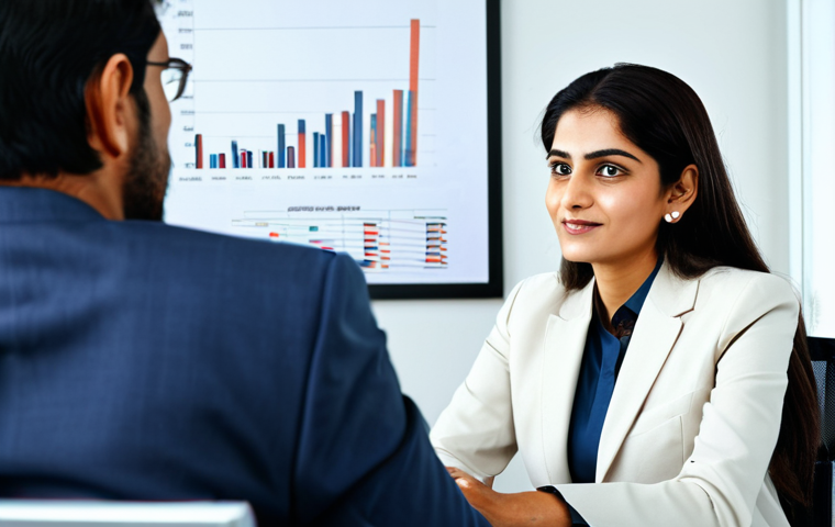펀드투자상담사로서 실무에서의 교훈 - Communicating with a Client**

Prompt: A fund investment consultant, dressed in a professional busin...