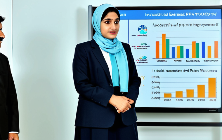 펀드투자상담사로 성공하는 비결 - A fund investment consultant, elegantly dressed in a traditional kurta and waistcoat, meeting with a...