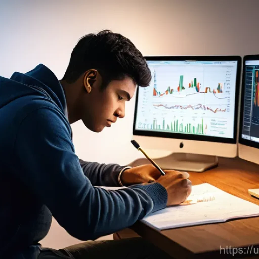 펀드투자상담사 자격증 합격 후기 - **Prompt 1: The Financial Study Journey and Breakthrough**
    A young adult, sitting at a wooden de...