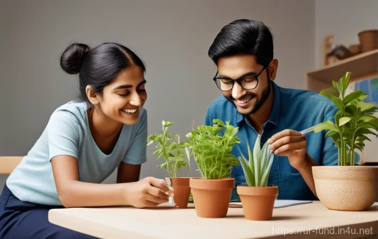 펀드투자상담사와 재정 계획 사례 - **Prompt:** A heartwarming and aspirational photorealistic image depicting a diverse, middle-income ...