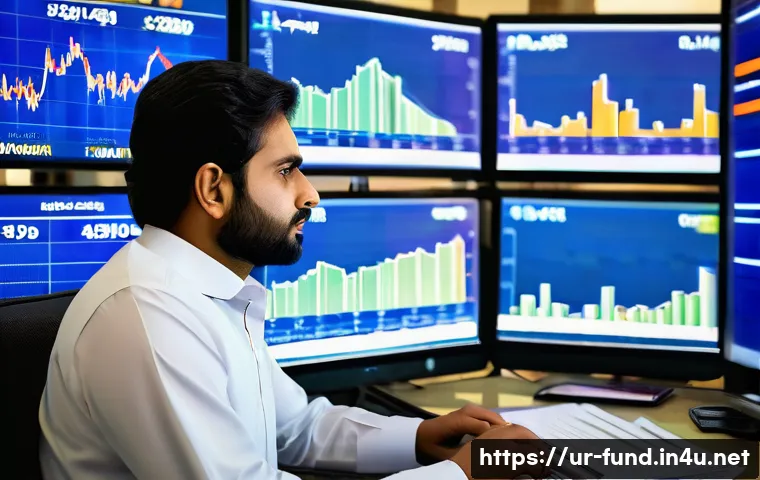 펀드투자상담사와 관련된 학습 팁 - A professional South Asian financial consultant in traditional shalwar kameez attire, seated at a mo...