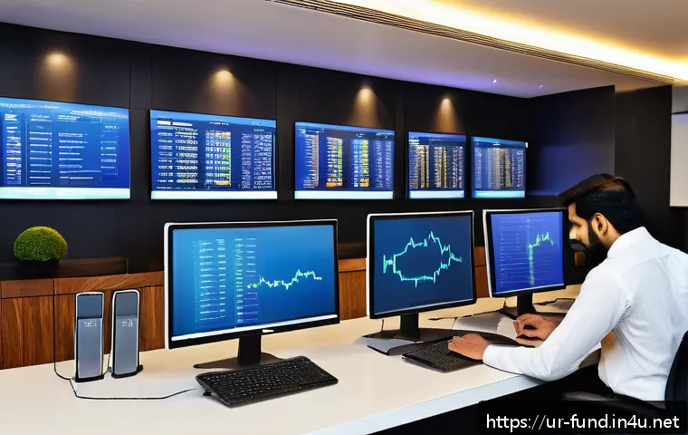 펀드투자상담사와 자산 관리 사례 연구 - A modern digital investment scene featuring a diverse group of young Urdu-speaking professionals usi...