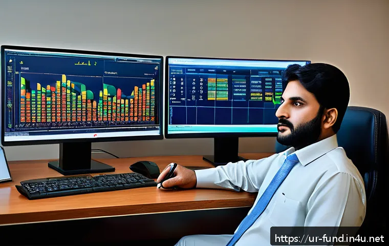 펀드투자상담사로서 업무 자동화 활용 - A modern financial advisor’s office in Karachi, Pakistan, showing a professional male advisor using ...